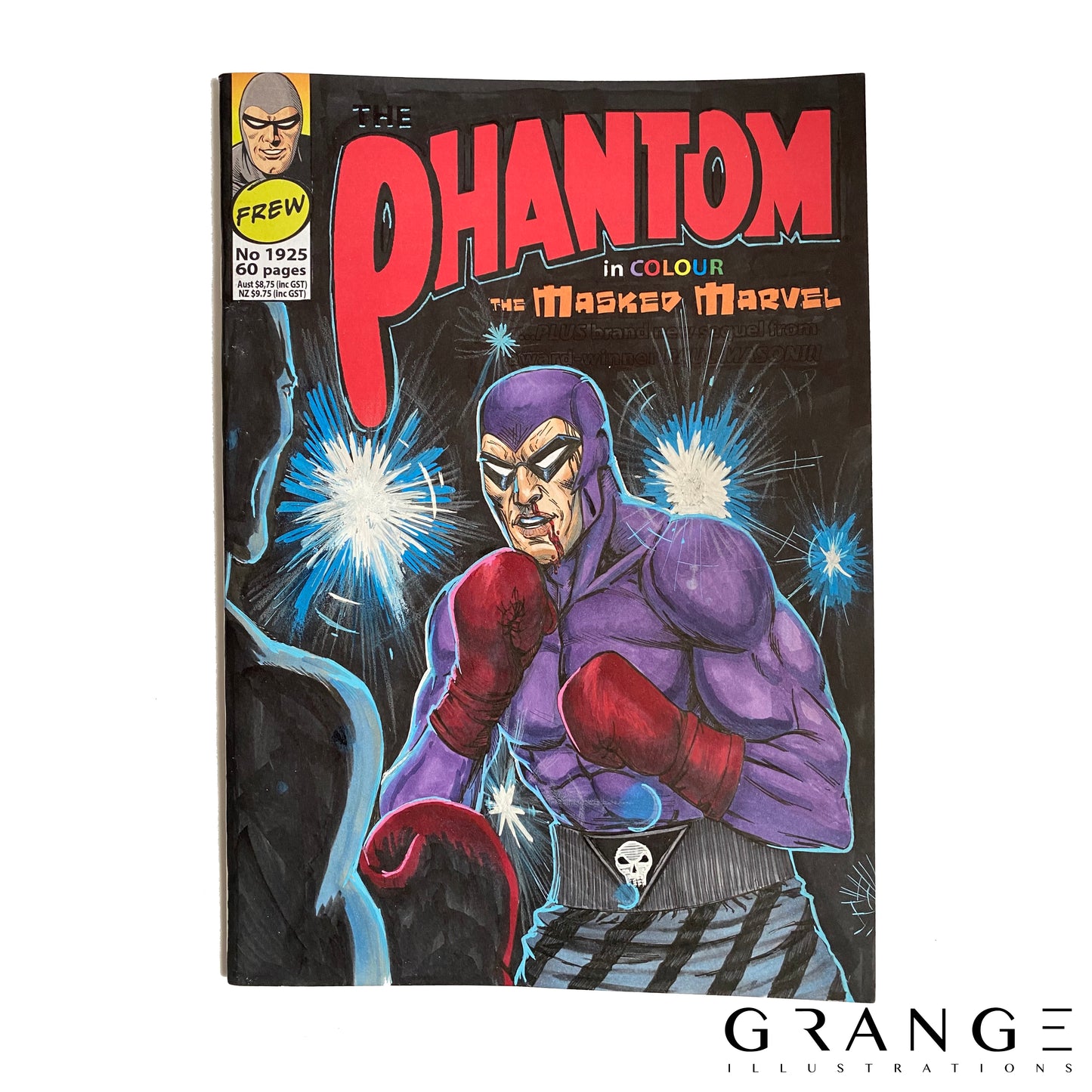 The Phantom: The Masked Marvel - "Dukes Up" Sketch Cover (Original Art)