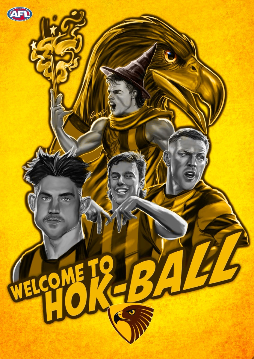 "Welcome to Hok-Ball" Print By Grange Wallis (UNFRAMED)