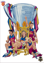 Brisbane Lions - Premiership Cup 2025 - Fine Art Poster By Grange Wallis (UNFRAMED)