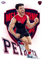 Melbourne Demons - Christian Petracca- Player Caricature, Fine Art Poster By Grange Wallis (UNFRAMED)