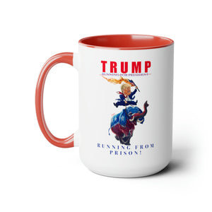 Trump For Prison - Two-Tone Coffee Mugs, 15oz
