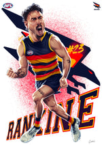 Adelaide Crows - Izak Rankine - Player Caricature’ Fine Art Print By Grange Wallis (UNFRAMED)