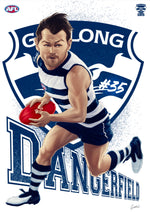 Geelong Cats - Patrick Dangerfield - Player Caricature, Fine Art Poster By Grange Wallis (UNFRAMED)