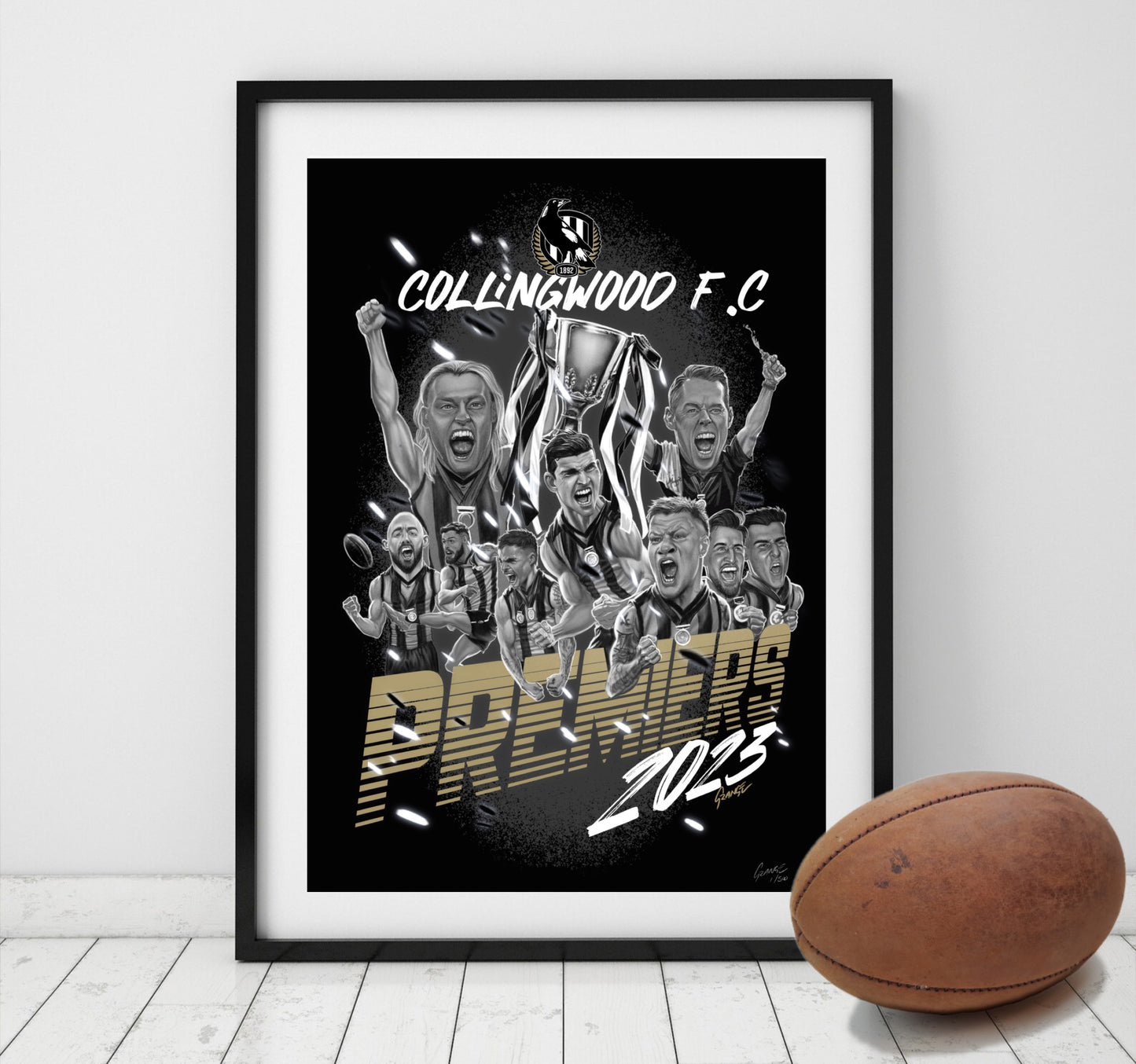 Collingwood F.C. Premiers Print, By Grange Wallis (UNFRAMED)