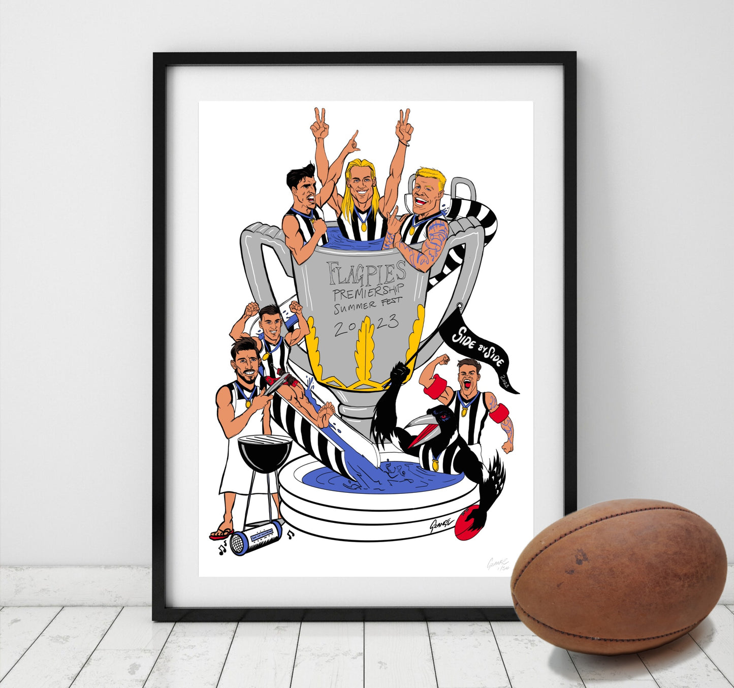 'Flagpies Premiers Summer Fest' Print, By Grange Wallis (UNFRAMED)