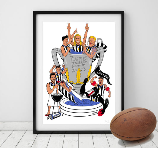 'Flagpies Premiers Summer Fest' Print, By Grange Wallis (UNFRAMED)