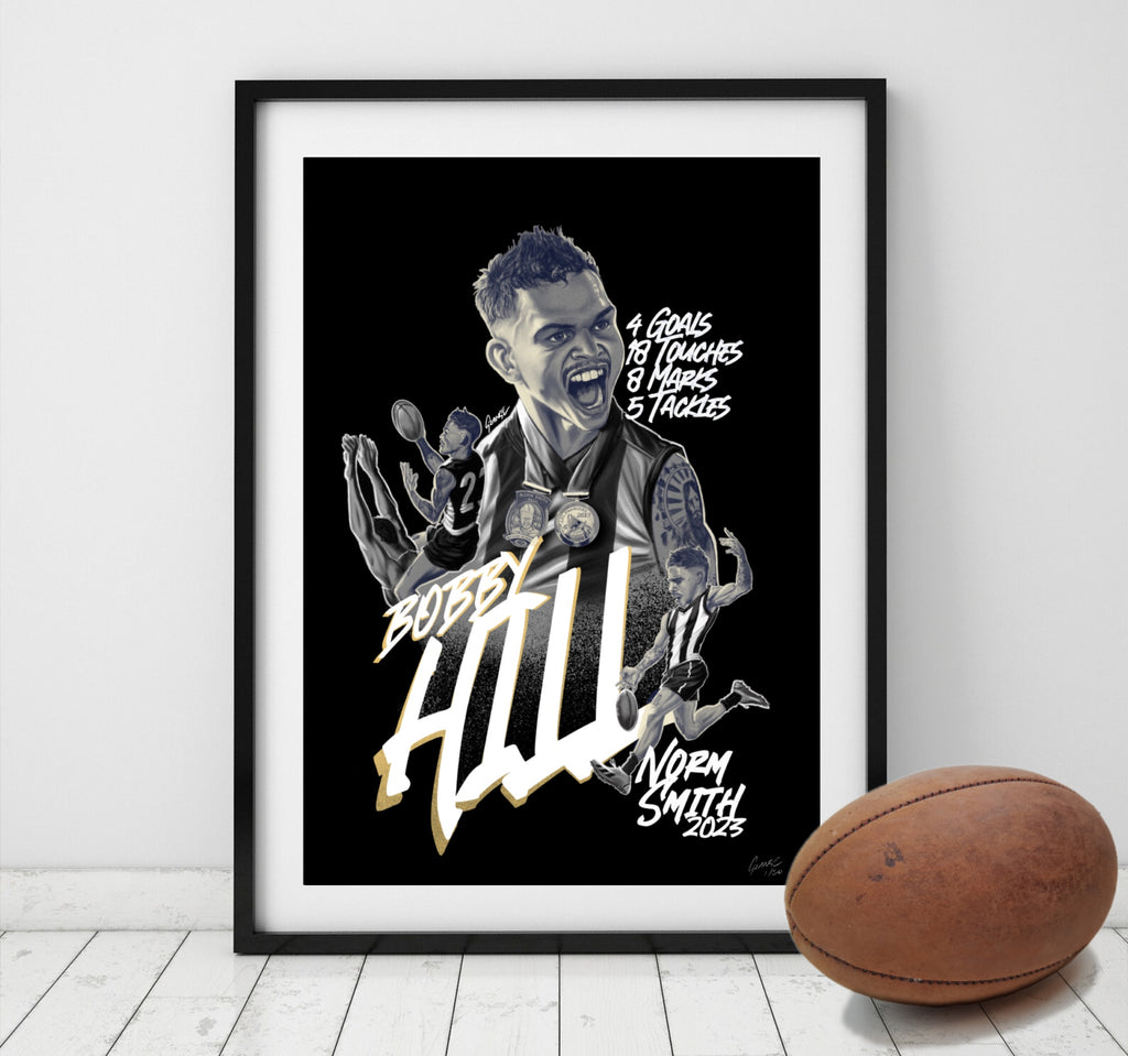 Bobby Hill - Norm Smith Print, By Grange Wallis (UNFRAMED)