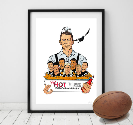 'Fly's Hot Pies' Print, By Grange Wallis (UNFRAMED)