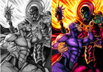 The Phantom Villains -  The Phantom VS Ming The Merciless - Original Art