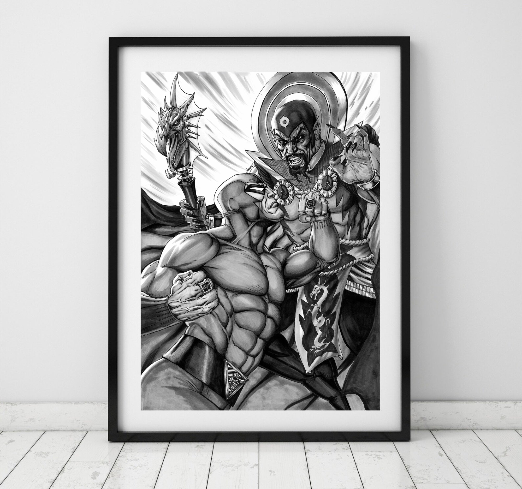 The Phantom Villains -  The Phantom VS Ming The Merciless - Original Art