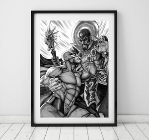 The Phantom Villains -  The Phantom VS Ming The Merciless - Original Art