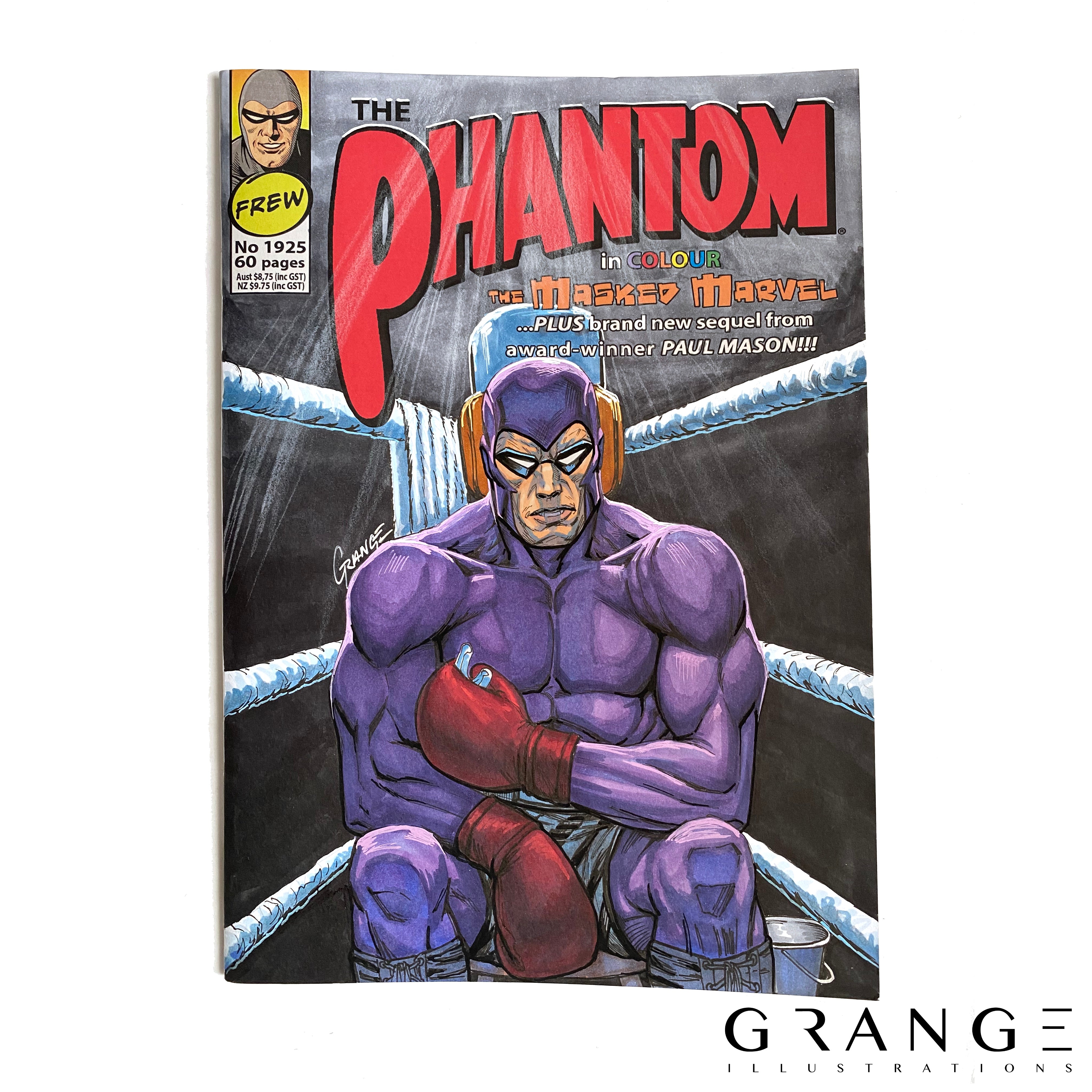 The Phantom: The Masked Marvel - “In the Blue Corner” Sketch Cover (Original Art)