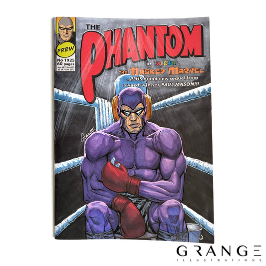The Phantom: The Masked Marvel - "In the Blue Corner" Sketch Cover (Original Art)