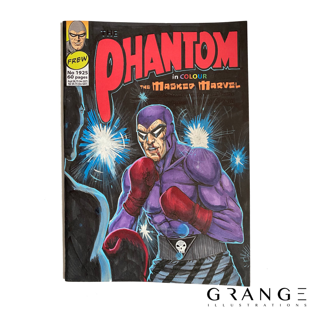 The Phantom: The Masked Marvel - “Dukes Up” Sketch Cover (Original Art)