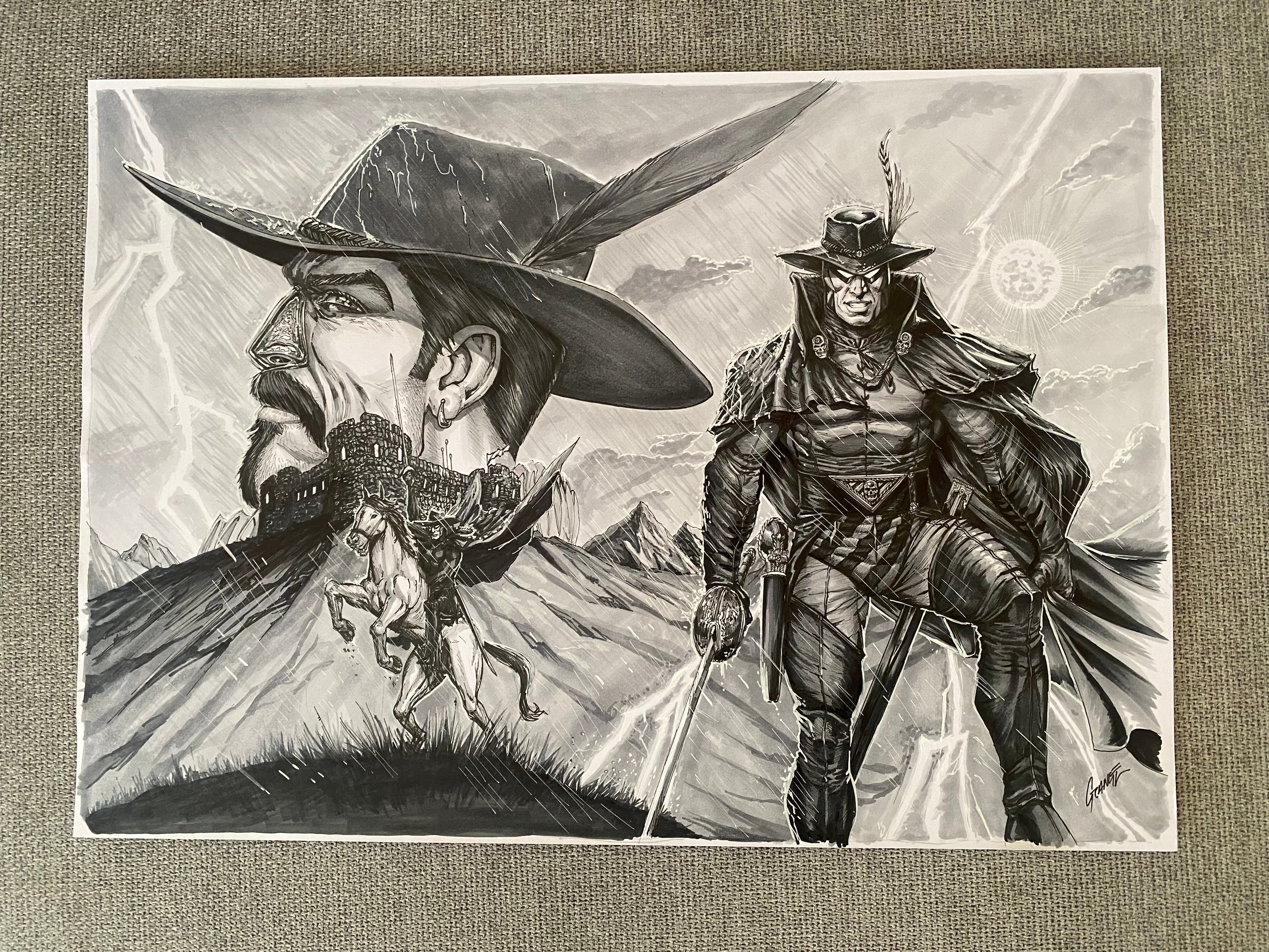 The Phantom - The Man With The Silver Nose Original Artwork
